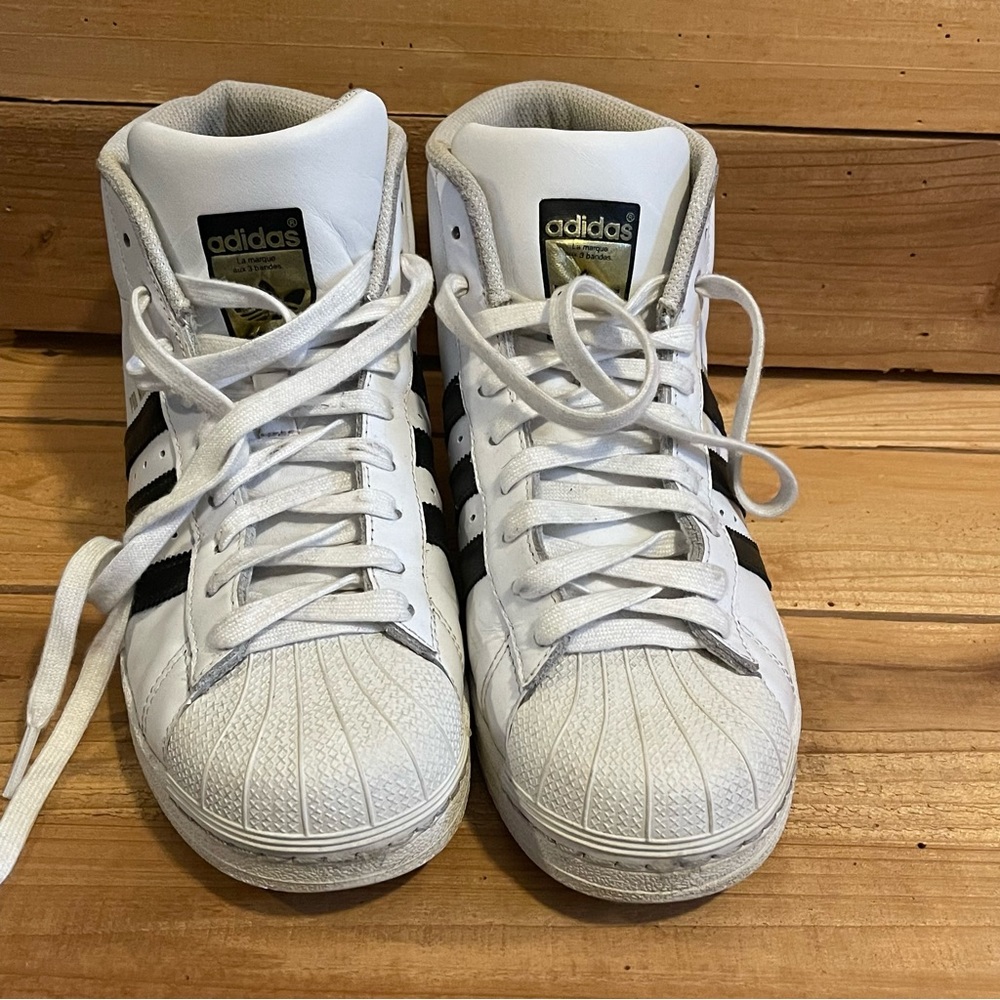 Adidas Size 7 Pro Model Shell Toes High Top - Picture 9 of 10